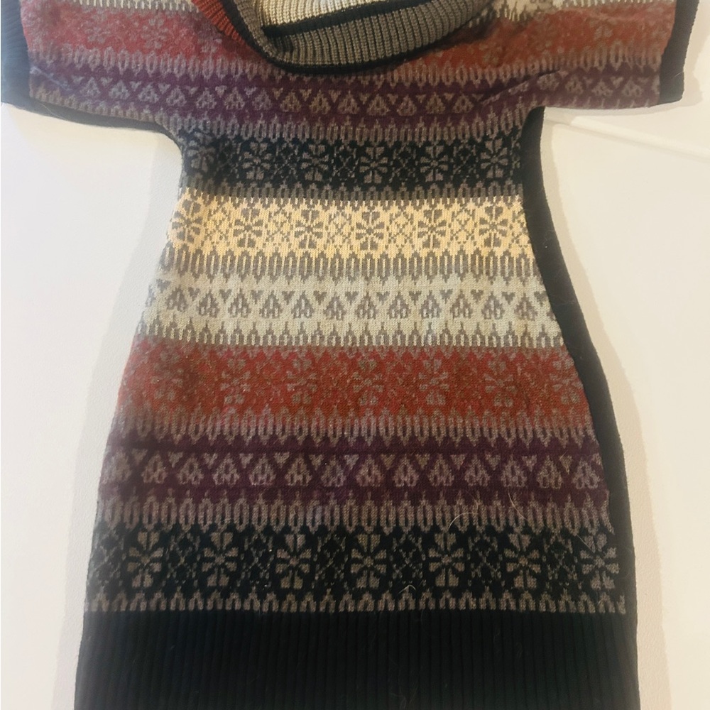 Jessica Simpson Multicolor Patterned Turtleneck S… - image 1